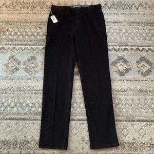 Peter Millar Black Corduroy Straight Leg Pants 36xUNF NWoT